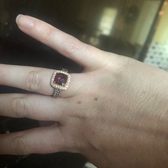 14 K Levian Garnet, Chocolate Diamond and diamond ring. Mdeal. 🎆 Last reduction - Picture 2 of 4